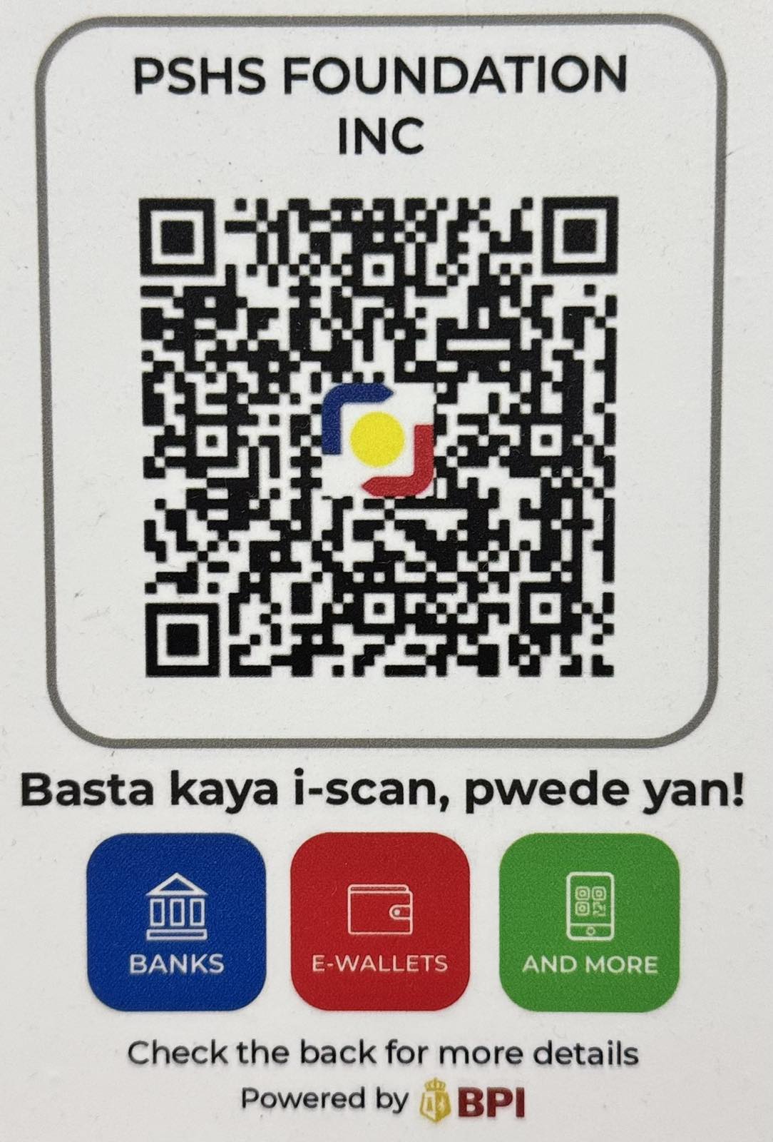 Peso Bank Transfer QR Code